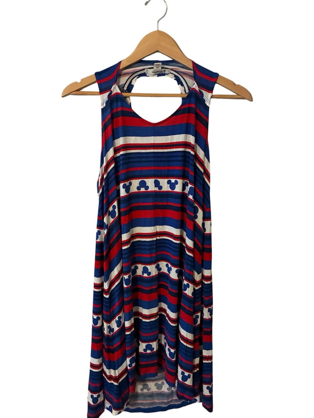 Disney Red, Blue & White Striped Sleeveless Dress